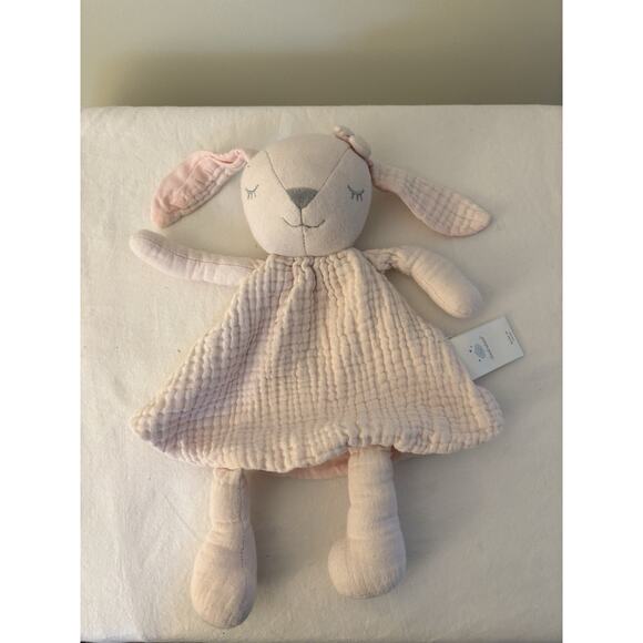 Cloud Island Pink Bunny Rabbit Lovey Security Doll Dress Muslin Plush Blanket - Picture 1 of 6